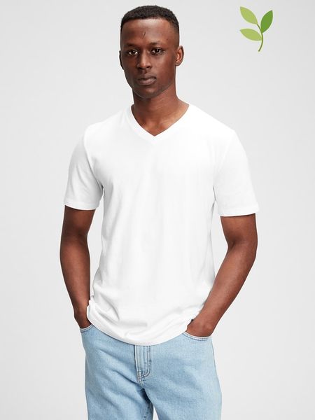 GAP Koszulka w kolorze białym rozmiar: XXL. Białe bezrękawniki GAP, xxl, bez wzorów, z bawełny, bez kołnierzyka, bez ramiączek. Za 48.28 zł.