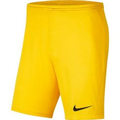 Męskie Spodenki Dry Park III. Żółte szorty Nike, m, bez wzorów, sportowe. Za 102.99 zł.