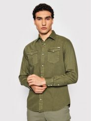 Jack&Jones Koszula Sheridan 12138115 Zielony Slim Fit. Zielone koszule Jack&Jones, m, bez wzorów, z bawełny, bez kołnierzyka, bez ramiączek. Za 169.99 zł.