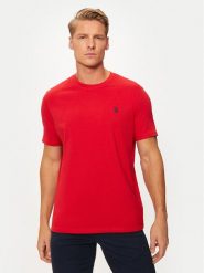 U.S. Polo Assn. T-Shirt MUP3310 Czerwony Regular Fit. Czerwone koszulki polo U.S. Polo Assn., m, bez wzorów, z bawełny, bez kołnierzyka, bez ramiączek. Za 49.99 zł.