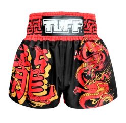 Spodenki treningowe TUFF Black Dragon. Czarne krótkie spodenki sportowe TUFF, m, bez wzorów, z materiału. Za 149.00 zł.