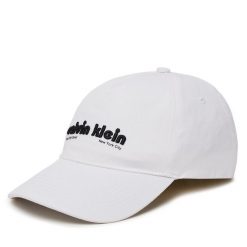 Czapka z daszkiem Calvin Klein Jeans. Białe czapki z daszkiem Calvin Klein Jeans, bez wzorów, z jeansu. Za 179.99 zł.