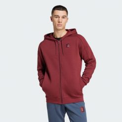 Bluza z kapturem Manchester United Seasonal Full-Zip. Czerwone bluzy z kapturem Adidas, uniwersalny, bez wzorów, z kapturem. Za 329.00 zł.