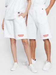 Champion Szorty sportowe Unisex STRANGER THINGS 217782 Biały Regular Fit. Białe krótkie spodenki sportowe Champion, m, bez wzorów, z bawełny. Za 99.99 zł.