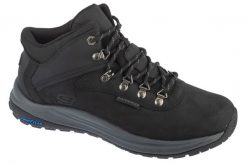 Buty trekkingowe męskie, Slip-Ins: Meroe - Pikeman. Czarne trekkingi Skechers, bez wzorów, z materiału, bez zapięcia. Za 529.99 zł.