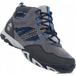 Męskie buty trapery trekingowe membrana TIMBERLAND CRESTRIDGE WATERPROO. Szare trapery Timberland, bez zapięcia. Za 429.00 zł.