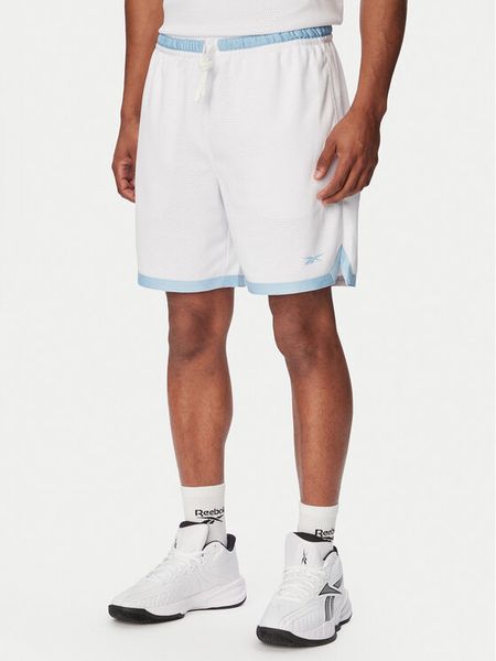 Reebok Szorty sportowe Bartosz RK25881CCM Biały Regular Fit. Białe krótkie spodenki sportowe Reebok, l, bez wzorów, z syntetyku. Za 129.99 zł.