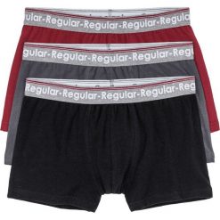Bokserki (3 pary) bonprix czerwony klonowy + czarny + szary. Bokserki marki KALENJI. Za 38.97 zł.