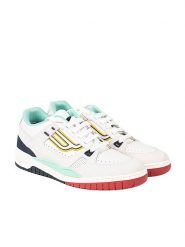 Bally Sneakersy "Kuba-T" | 6226048 | Kuba-T | Mężczyzna | Biały, Żółty, Szary, Turkusowy. Białe buty sportowe casual Bally, bez wzorów, ze skóry, bez zapięcia. W wyprzedaży za 1,099.00 zł.