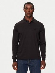 Tommy Hilfiger Polo MW0MW37317 Czarny Regular Fit. Czarne koszulki polo Tommy Hilfiger, m, bez wzorów, z bawełny, bez kołnierzyka, bez ramiączek. Za 369.99 zł.