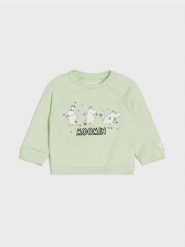 Bluza The Moomins - zielony. Zielone bluzy bez kaptura Sinsay, l, bez wzorów, bez kaptura. W wyprzedaży za 14.99 zł.