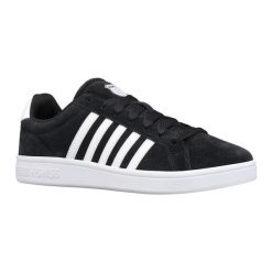 Buty sportowe K-Swiss Court Tiebreak SDE sneakersy zamszowe tenisówki czarne. Czarne trampki K-SWISS, l, bez wzorów, bez zapięcia. Za 298.15 zł.