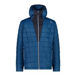 Kurtka z kapturem CMP Unlimitech. Niebieskie kurtki CMP, bez wzorów, z puchu, z kapturem. Za 514.15 zł.