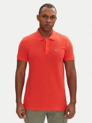 Tommy Jeans Polo DM0DM20676 Czerwony Slim Fit. Czerwone koszulki polo Tommy Jeans, m, bez wzorów, z bawełny, bez kołnierzyka, bez ramiączek. Za 179.99 zł.
