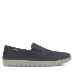 Półbuty Go Soft. Niebieskie eleganckie półbuty GO SOFT, bez wzorów, bez obcasa, bez zapięcia. Za 183.99 zł.