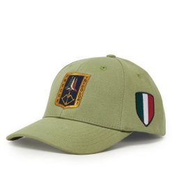Czapka z daszkiem Aeronautica Militare. Zielone czapki z daszkiem Aeronautica Militare, bez wzorów. Za 239.99 zł.