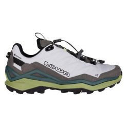 Półbuty LOWA MADDOX PRO GTX LO SL. Szare eleganckie półbuty Lowa, bez wzorów, z gore-texu, bez obcasa, bez zapięcia. Za 825.80 zł.