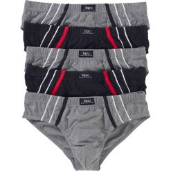 "Slipy ""maxi"" (5 par)". Niebieskie slipki bonprix, l, bez wzorów, z bawełny. Za 67.99 zł.