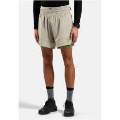 Spodenki męskie Odlo 2-in-1 short X-ALP TRAIL 5 INCH. Szare szorty ODLO, m, bez wzorów, sportowe. Za 379.99 zł.
