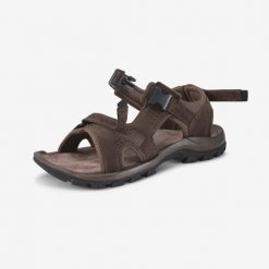 Second Life - Sandały turystyczne męskie Quechua NH500 skóra - Stan Doskonały. Brązowe sandały QUECHUA, z materiału, bez zapięcia. Za 169.99 zł.