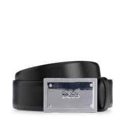 Pasek Męski BOSS. Czarne paski Boss, bez wzorów. Za 269.99 zł.
