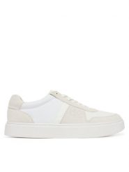 Calvin Klein Sneakersy Classic Cups Lace Mix Emb Tongue YM0YM01395 Biały. Białe buty sportowe casual CALVIN KLEIN, bez wzorów, ze skóry, bez zapięcia. Za 409.99 zł.