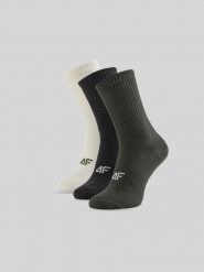 4F Skarpetki długie (3-pack) męskie - multikolor 39-42. Skarpety 4F, bez wzorów. Za 59.99 zł.