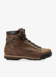 Buty trekkingowe męskie AKU Slope LTR GTX - dark brown. Brązowe buty turystyczne Aku, bez wzorów, z gore-texu, przed kolano, bez zapięcia, trekkingowe, gore-tex. Za 989.99 zł.