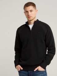 G-Star Sweter w kolorze czarnym rozmiar: XS. Czarne swetry nierozpinane G-Star, xs, bez wzorów, z bawełny, bez kołnierzyka, bez ramiączek. Za 216.73 zł.