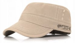 Męska, Wiosenno-Letnia Czapka Patrolówka - Pako Jeans - Beż. Brązowe czapki z daszkiem Pako Jeans, na lato, bez wzorów, z bawełny. Za 75.00 zł.