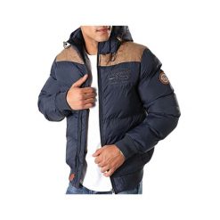 Kurtka zimowa męska Geographical Norway Droopy. Niebieskie kurtki Geographical Norway, na zimę, m, bez wzorów, z poliamidu, bez kaptura. W wyprzedaży za 380.99 zł.