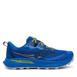 Buty do biegania Saucony. Niebieskie buty do biegania Saucony, bez wzorów, bez zapięcia, do biegania. Za 439.99 zł.