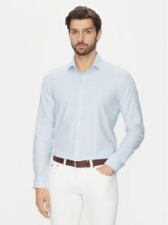 Michael Kors Koszula MK0DS01408 Błękitny Slim Fit. Niebieskie koszule Michael Kors, m, bez wzorów, z bawełny, bez kołnierzyka, bez ramiączek. Za 249.99 zł.