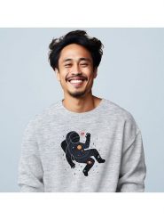 WOOOP Bluza "Inner space" w kolorze szarym rozmiar: S. Szare bluzy Wooop, s, bez wzorów, z bawełny, bez kaptura. Za 100.99 zł.