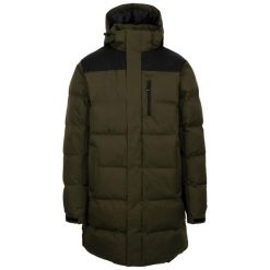 Długa kurtka z kapturem Trespass Clipster. Zielone kurtki Trespass, m, bez wzorów, z materiału, z kapturem. Za 348.99 zł.