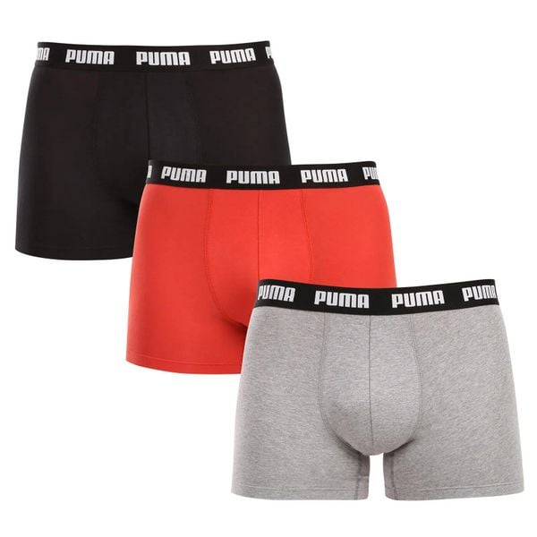 Bokserki męskie Puma EVERYDAY 3-PACK 93832711. Czarne bokserki Puma, m, bez wzorów, z bawełny. Za 145.97 zł.