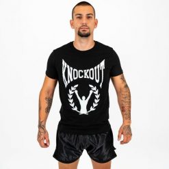 Krótka koszula V1. Czarne koszule KNOCKOUT, l, bez wzorów, z bawełny, bez kołnierzyka, bez ramiączek. Za 86.27 zł.