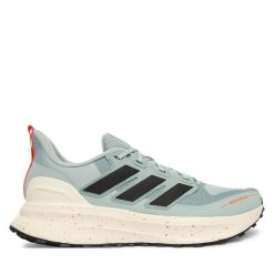 Buty do biegania adidas. Zielone buty do biegania Adidas, bez wzorów, bez zapięcia, do biegania. Za 349.99 zł.