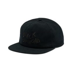 Czapka typu snapback Black Diamond. Czarne czapki z daszkiem Black Diamond, bez wzorów. Za 203.50 zł.