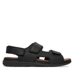 Sandały Rieker. Czarne sandały Rieker, bez zapięcia. Za 349.99 zł.