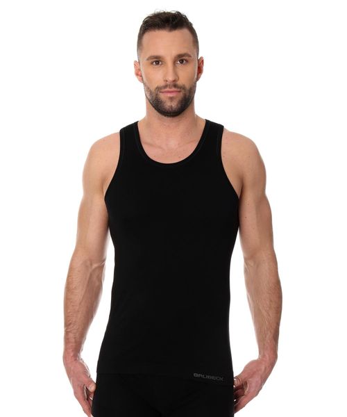 Podkoszulek męski bawełniany Brubeck COMFORT COTTON. Czarne podkoszulki Brubeck, m, bez wzorów, z bawełny, bez ramiączek. Za 54.99 zł.