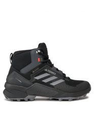 Adidas Trekkingi Terrex Swift R3 Mid GORE-TEX Hiking Shoes HR1308 Czarny. Czarne botki sznurowane Adidas, bez wzorów, z gore-texu, bez obcasa, bez zapięcia. Za 609.99 zł.