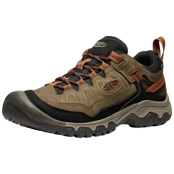 Buty trekkingowe męskie KEEN Targhee IV WP. Brązowe buty turystyczne 909, bez wzorów, z materiału, bez zapięcia, narciarskie. Za 719.00 zł.