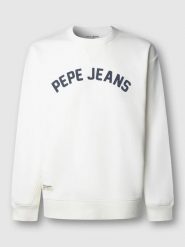 Pepe Jeans Bluza "Gio" w kolorze białym rozmiar: L. Białe bluzy Pepe Jeans, l, bez wzorów, z bawełny, bez kaptura. Za 173.99 zł.