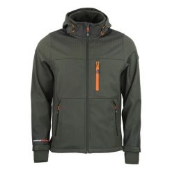 Kurtka softshell z kapturem Peak Mountain Cabra. Niebieskie kurtki Peak Mountain, l, bez wzorów, z elastanu, z kapturem. Za 289.00 zł.