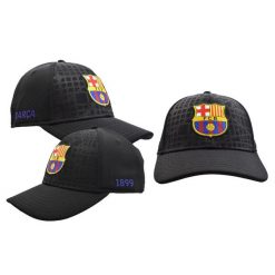 Czapka z daszkiem FC Barcelona Jr - oficjalna licencjonowana. Czarne czapki z daszkiem FC Barcelona, bez wzorów. Za 99.00 zł.