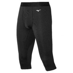 Legginsy o długości 3/4 Mizuno Breath Thermo Mid Weight. Czarne legginsy długie sportowe Mizuno, s, bez wzorów, do biegania. Za 245.50 zł.
