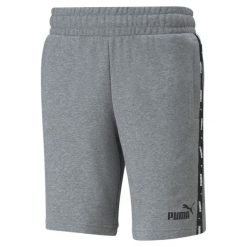 Męskie szorty Essentials+ Tape PUMA Medium Gray Heather. Szare szorty Puma, m, bez wzorów, sportowe. Za 133.70 zł.