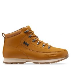 Trekkingi Helly Hansen. Brązowe botki sznurowane Helly Hansen, bez wzorów, bez obcasa, bez zapięcia. Za 699.99 zł.