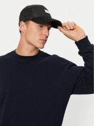 Guess Czapka z daszkiem AM9486 POL01 Czarny. Czarne czapki z daszkiem Guess, z aplikacjami, z materiału. Za 129.99 zł.
